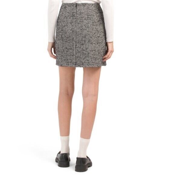Lafayette 148 New York Women's Houndstooth Wool Tweed Mini Skirt size 8 NWT - Picture 2 of 12